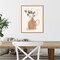 La Planta II (Floral Vase) by Victoria Barnes 16-in. W x 20-in. H. Canvas Wall Art Print Framed in Natural